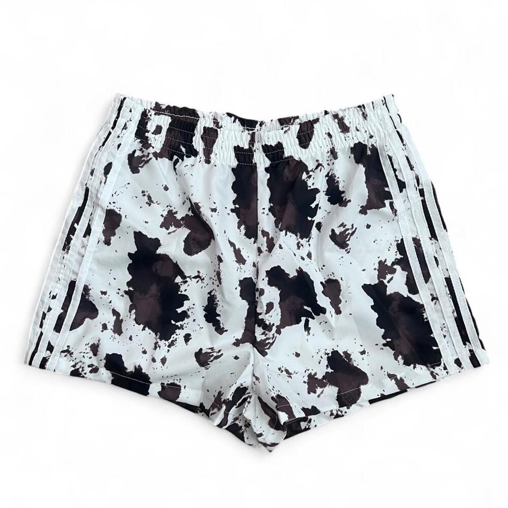 Cow Print Athletic Shorts Women's Size XS
